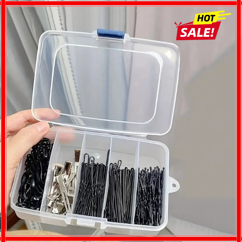 Accessories Travel Jewelry Box - 2 adet şeffaf 5-ızgaralı taşınabilir plastik