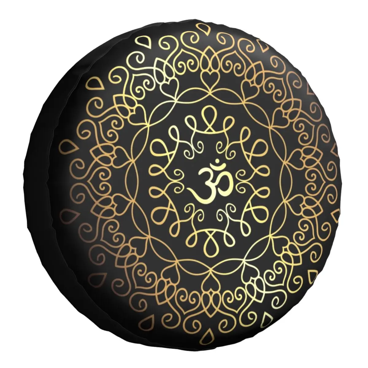 Travel Yoga Accessories - Altın Om Mandala Yedek Lastik Kılıfı