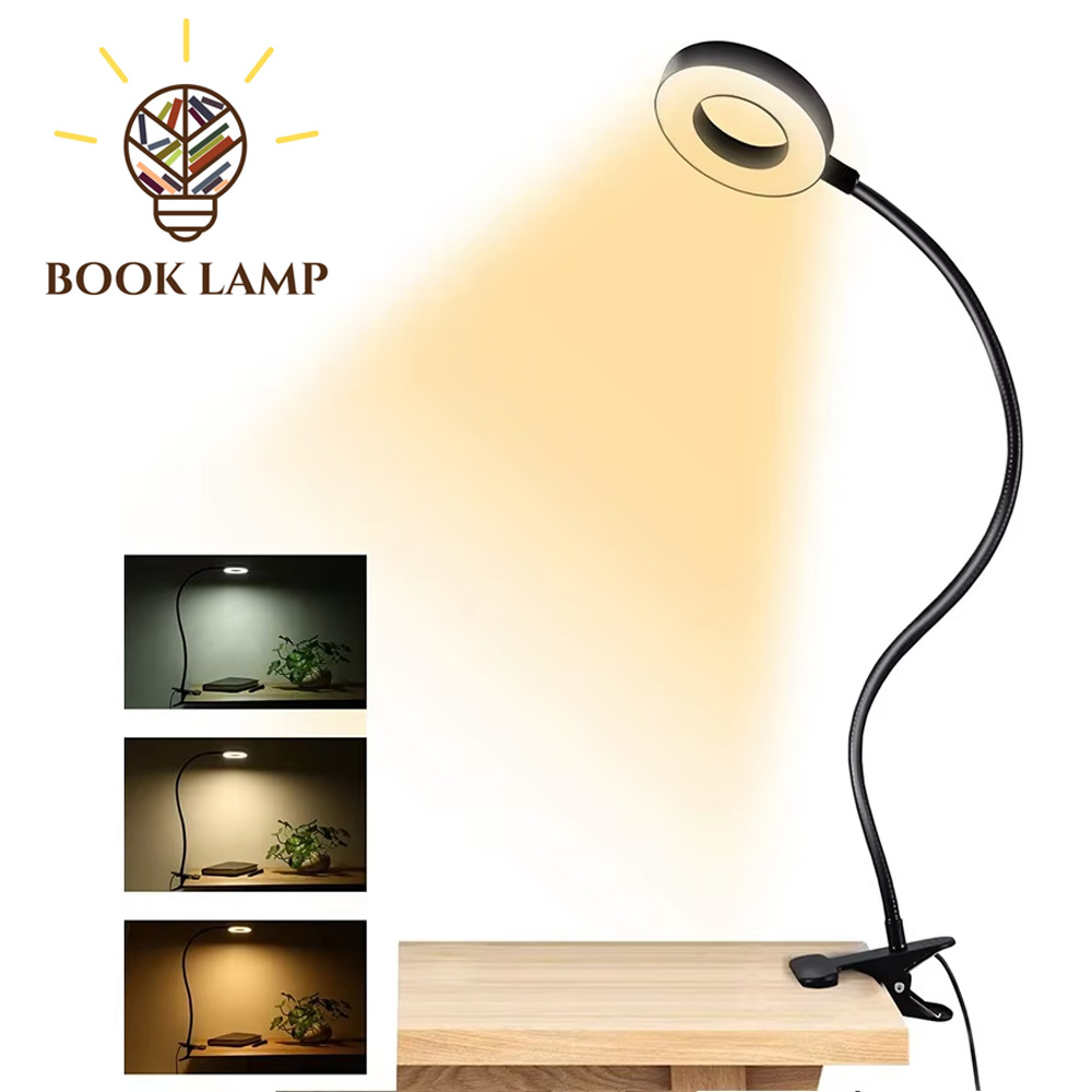 Book Light Flexible - 48 LED'li Klipsli Masa Lambası 360
