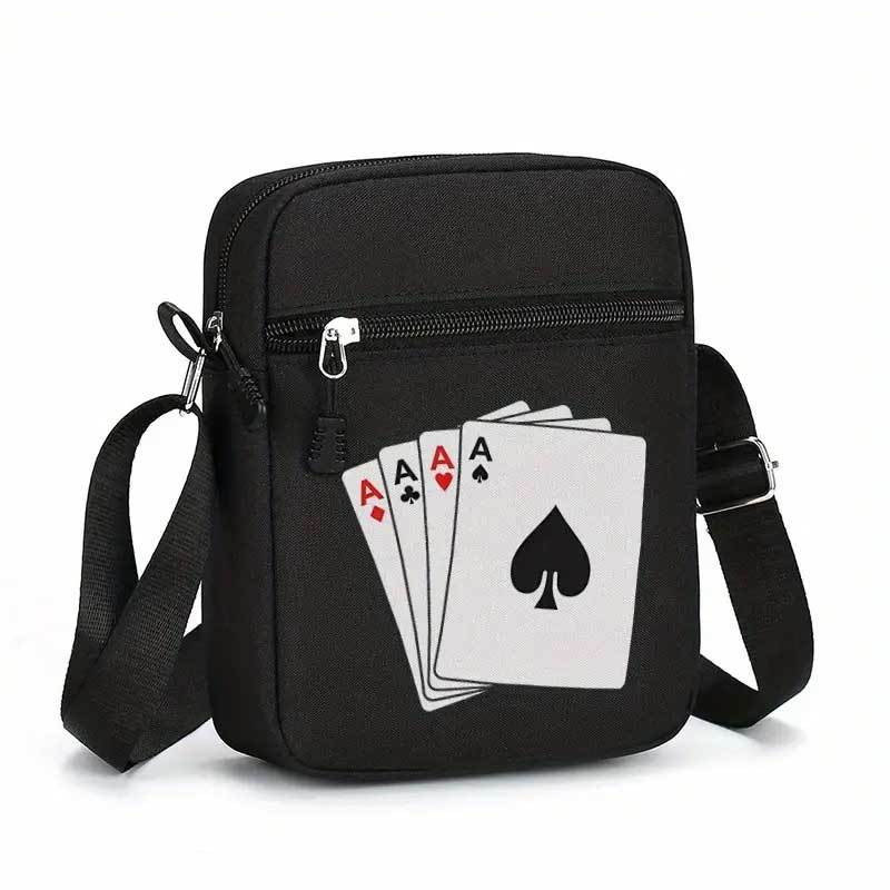 Travel Accessories Bag - Ace of Spades Poker Kanvas Omuz