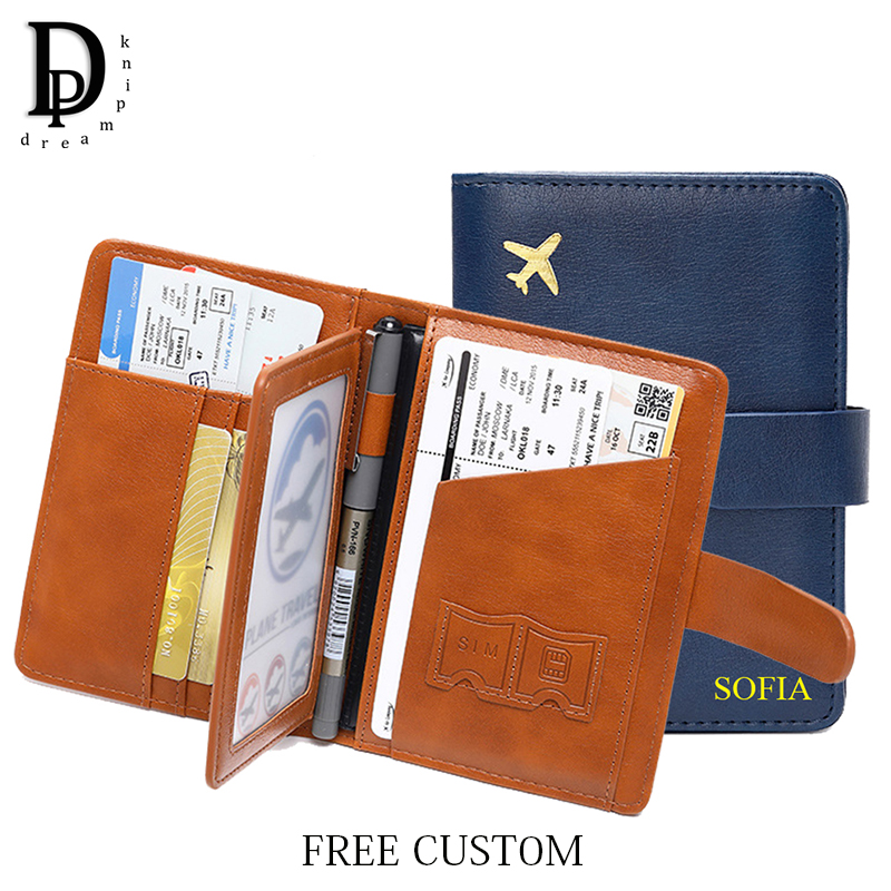Travel Accessories Wallet - Özel Harfler Seyahat Pasaport Cüzdan Moda