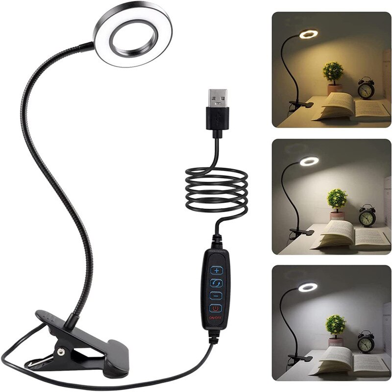 Book Light Flexible - 48 LEDs masa lambası klip USB