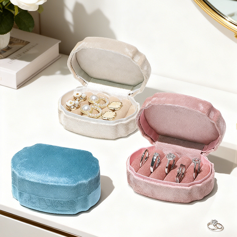 Accessories Travel Jewelry Box - Kadife Yüzük Kutusu Premium Mücevher Paketleme