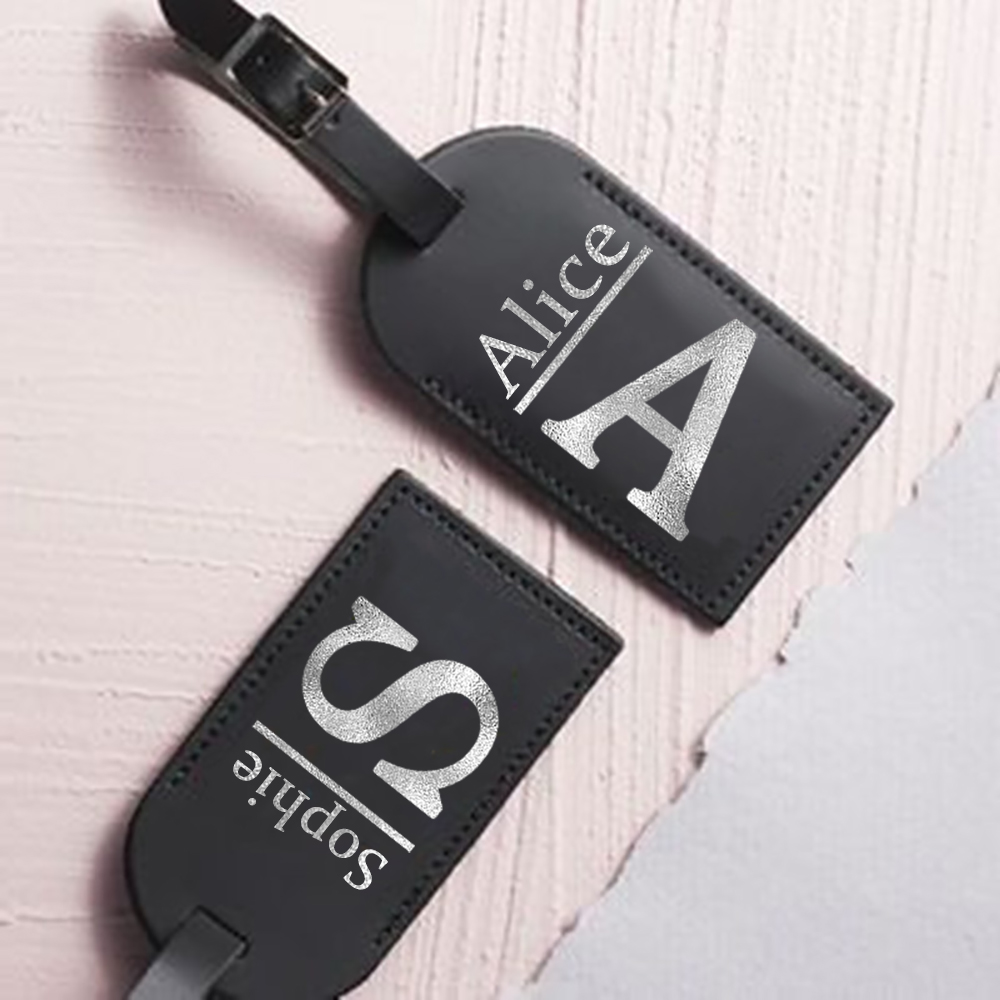 Travel Accessories Sale - Kişiselleştirilmiş Mektup Adı Monogram Bagaj Etiketi
