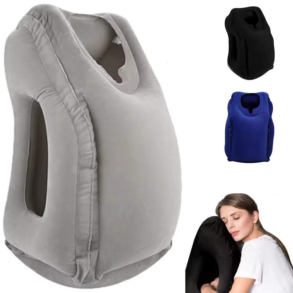 Travel Accessories Long Haul - Şişirilebilir Seyahat Yastığı, Boyun ve Baş