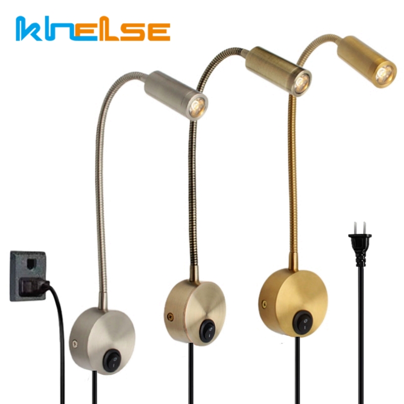 Book Light Flexible - 3W Bronz Deve Boynu LED Duvar