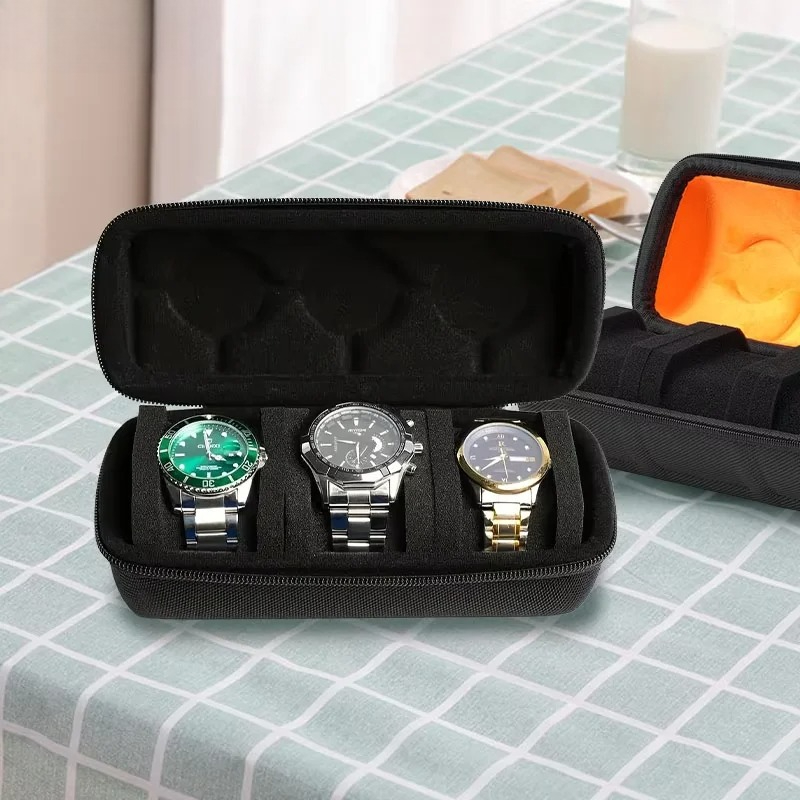 Accessories Travel Jewelry Box - 3 Yuvalı Sert Yüksek Kaliteli Saat