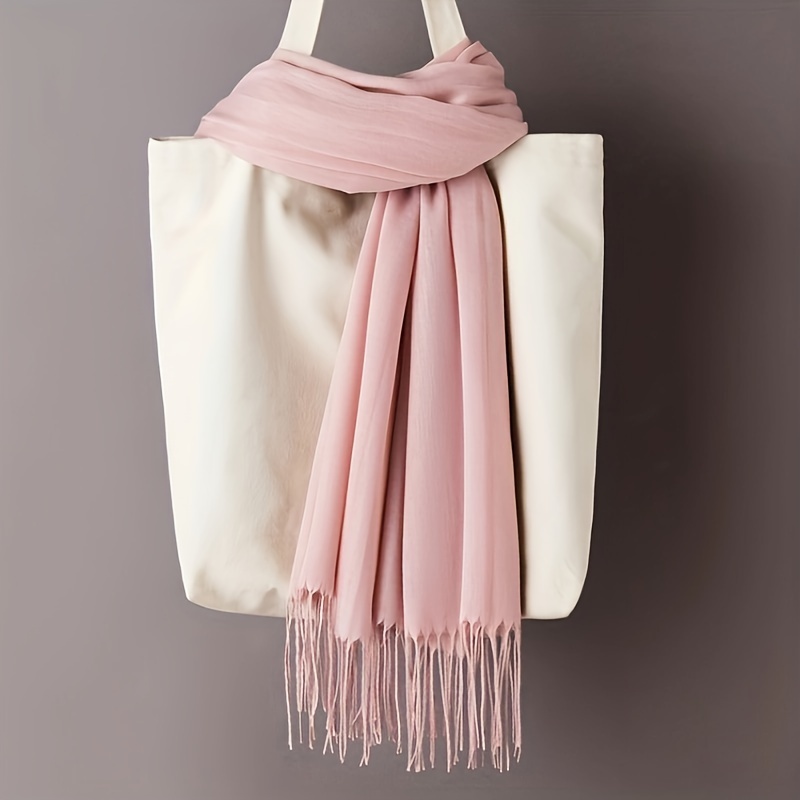 Travel Accessories Unisex - Unisex Klasik Düz Renk Eşarp -