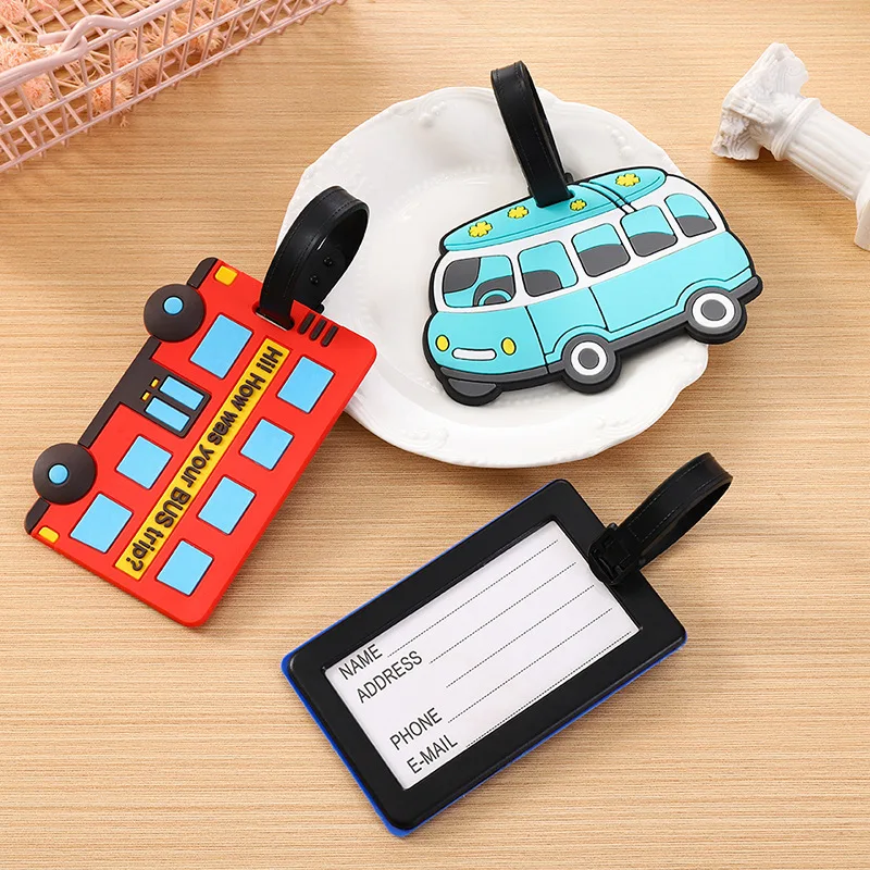 Travel Accessories Sale - Sevimli Karikatür Arabalar PVC Silikon Bagaj