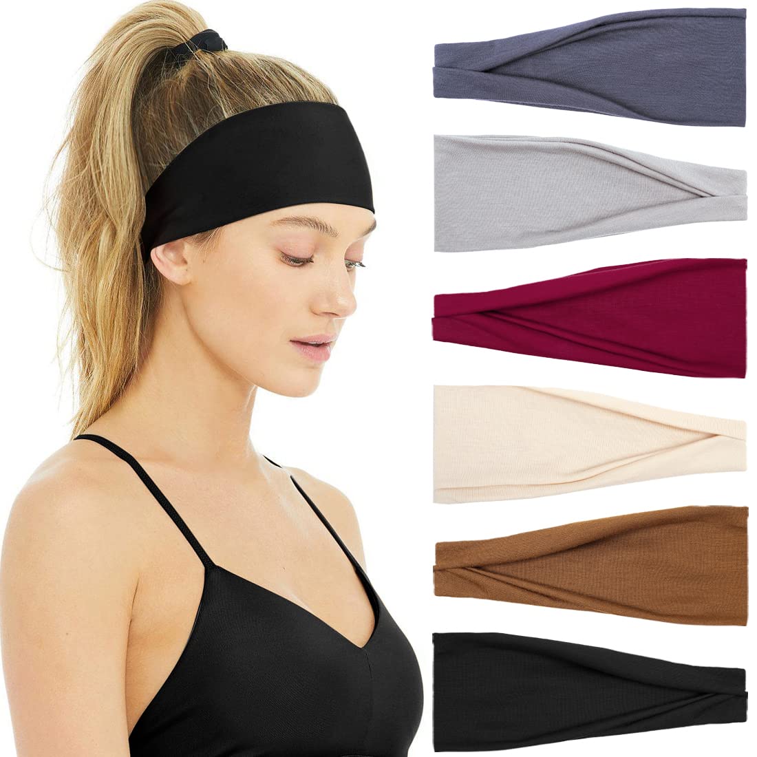 Travel Yoga Accessories - Kadınlar için Headbands kaymaz ter Hairband