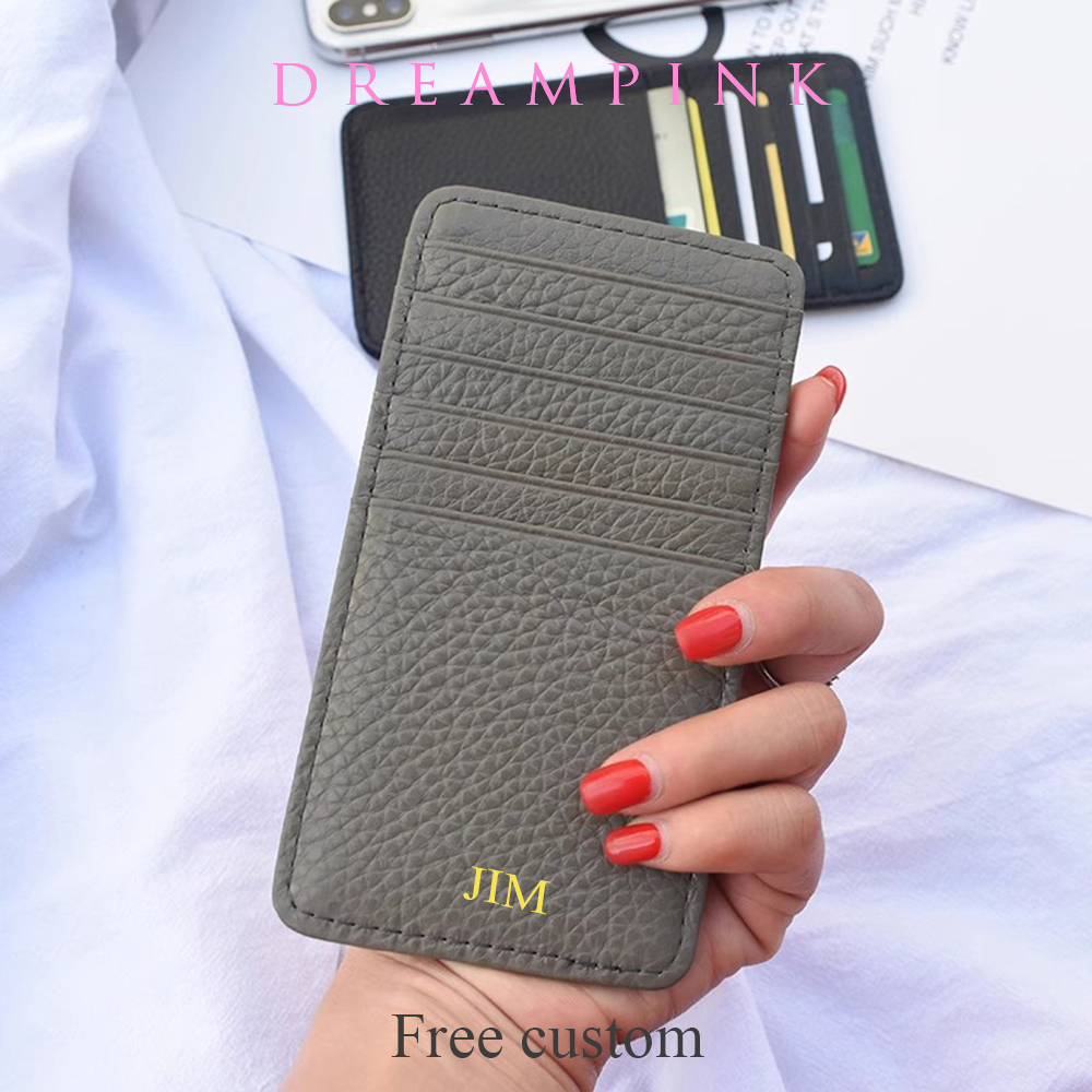 Travel Accessories Wallet - Lüks özel ad harfleri dana kartı