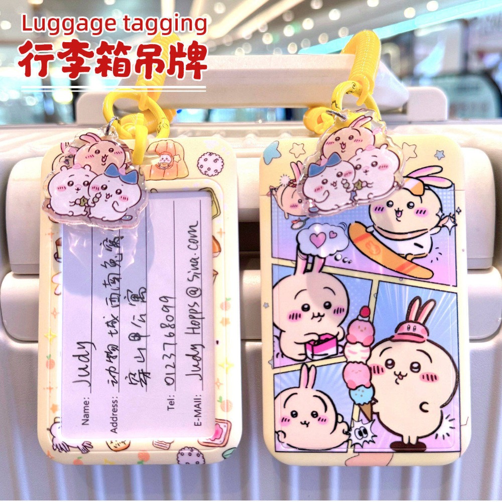 Travel Accessories For Japan Trip - Chiikawa Bagaj Etiketi Kordonlu Kaybolmaz İsim