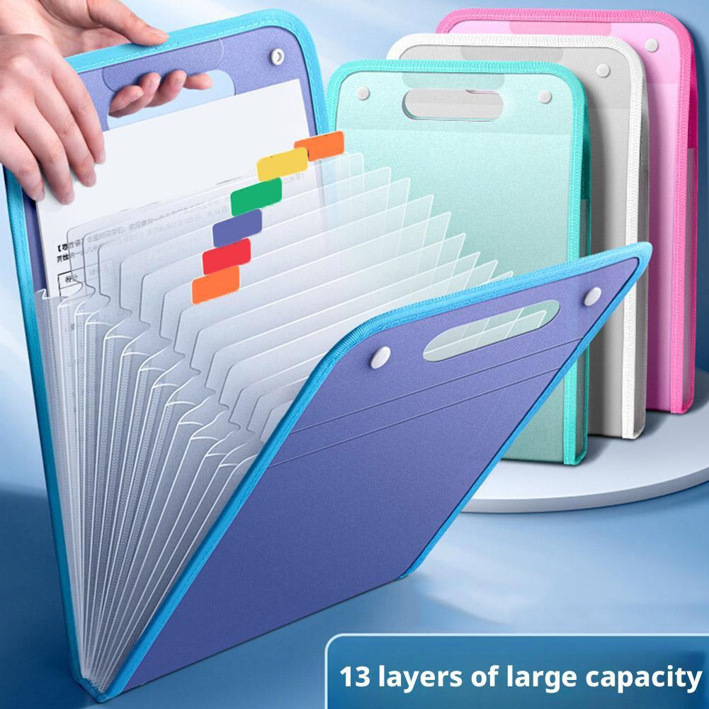 Document Organizer Folder - 13 Cepli Dosya Klasörleri Taşınabilir A4