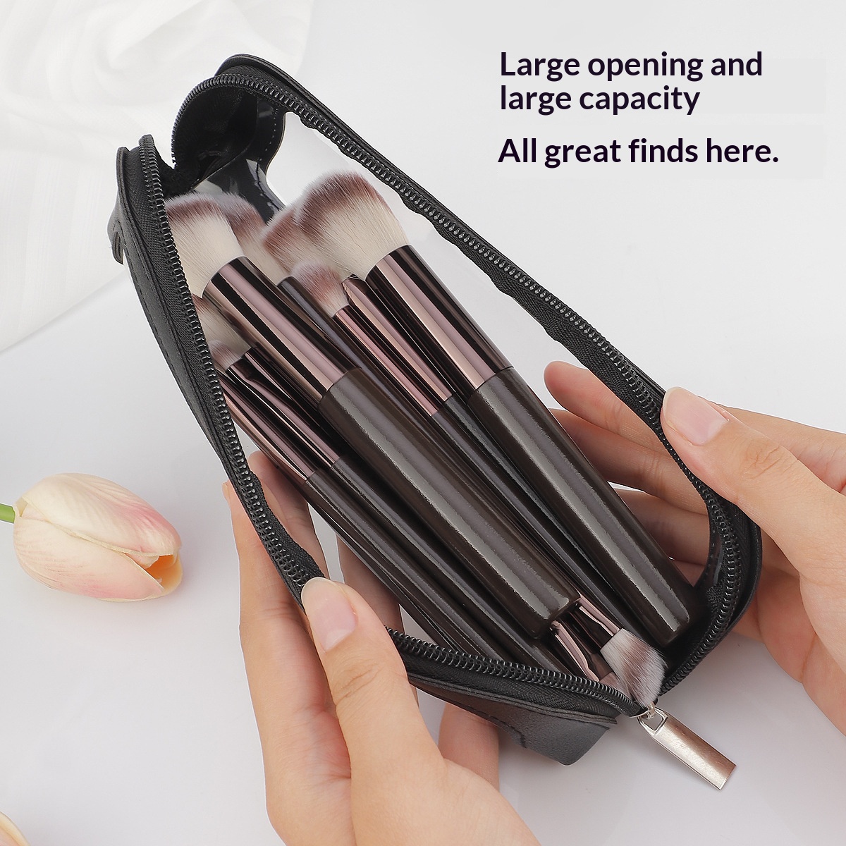 Küçük Şeffaf PU Deri Seyahat M - Travel Accessories Toiletries incelemesi ve fiyatı