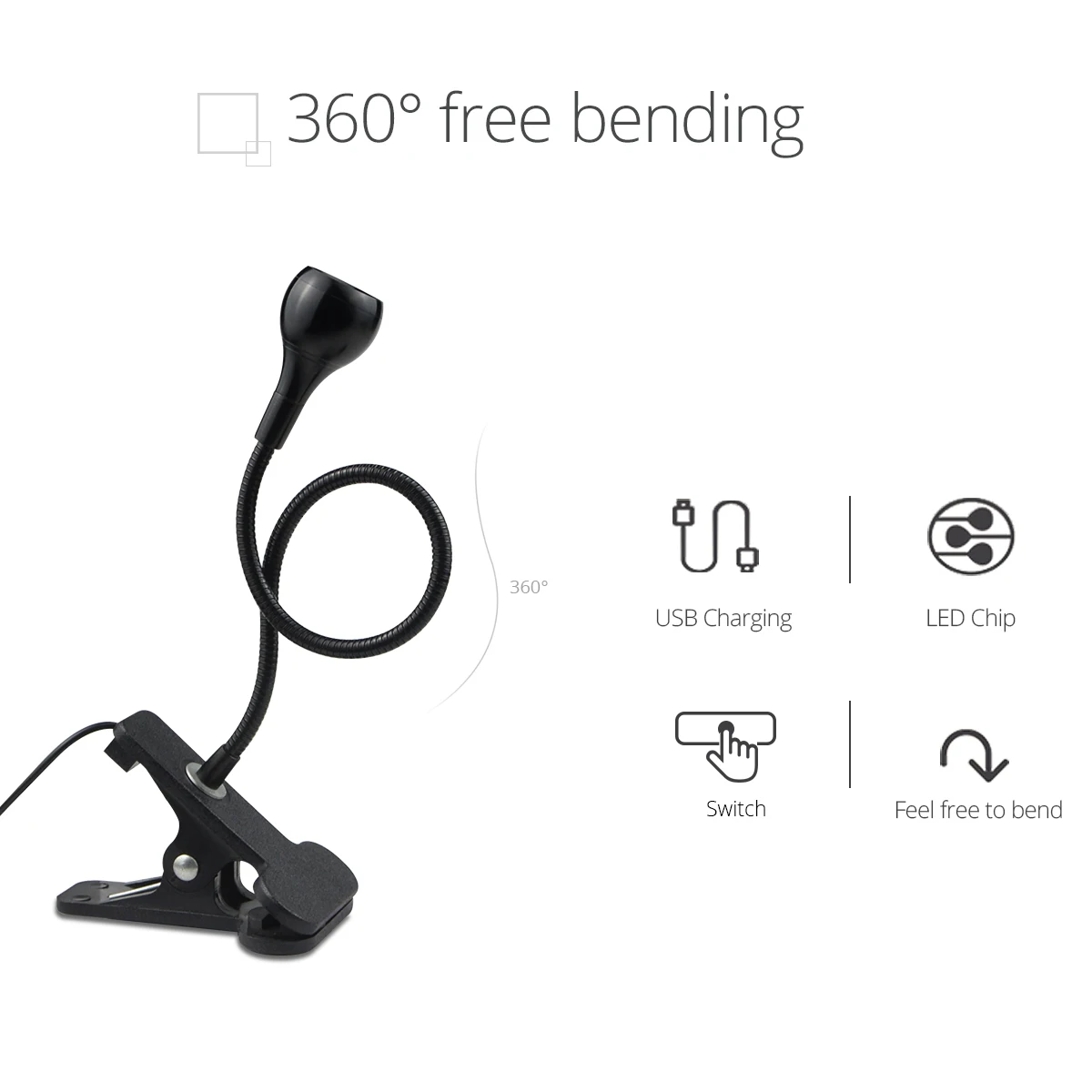 1-10 adet klipsli ışık USB güç - Book Light Flexible incelemesi ve fiyatı