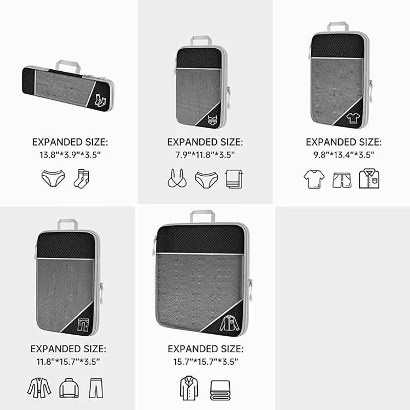 5 adet seyahat sıkıştırılmış a - Travel Accessories Organiser incelemesi ve fiyatı